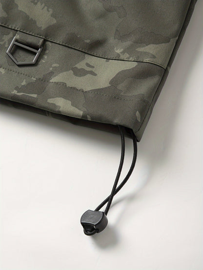 Herren Tarnmuster Jacke mit Kapuze – Grün Camouflage