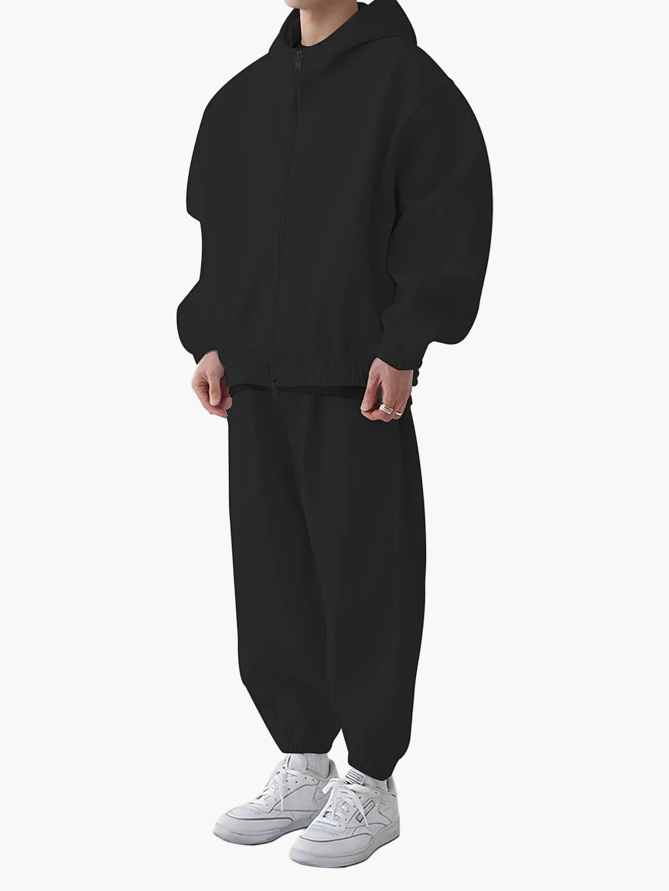 Herren Oversize Sportanzug mit Kapuze – Bequemer Trainingsanzug für Freizeit & Fitness