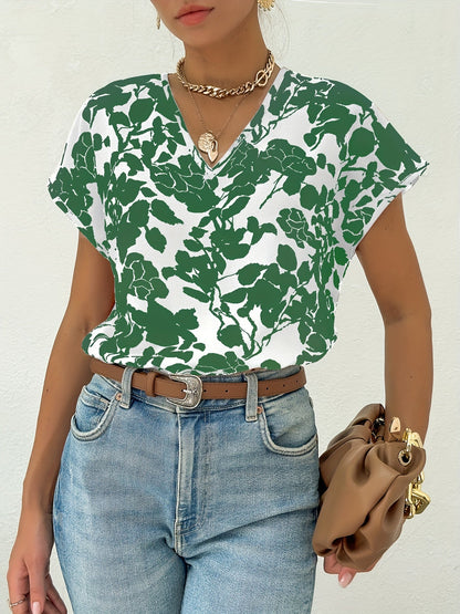Damen Blusenshirt im floralen Design – Eleganter Sommer-Look für Freizeit und Büro