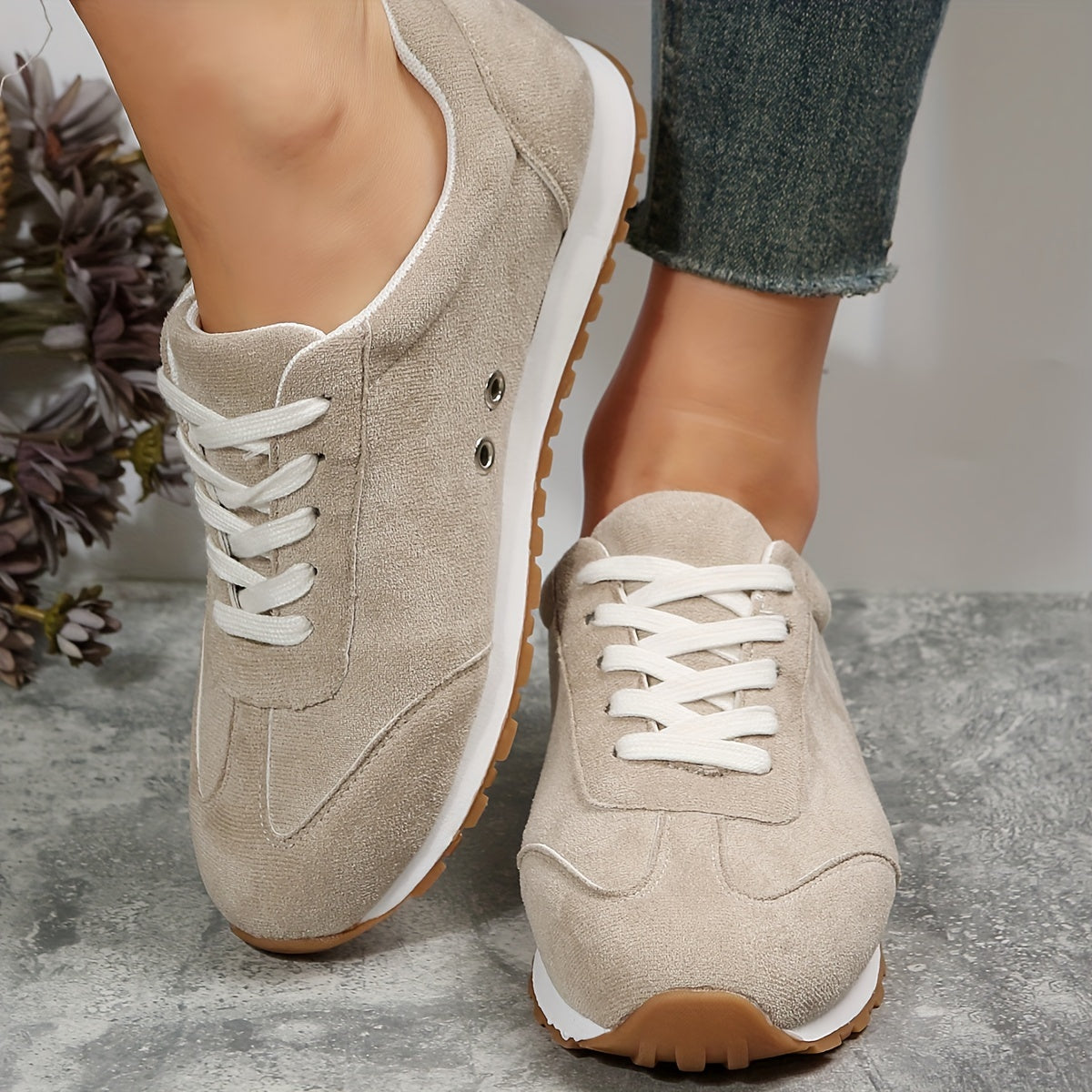 Damen Freizeitsneaker im sportlichen Retro-Look – Alltag & Freizeit