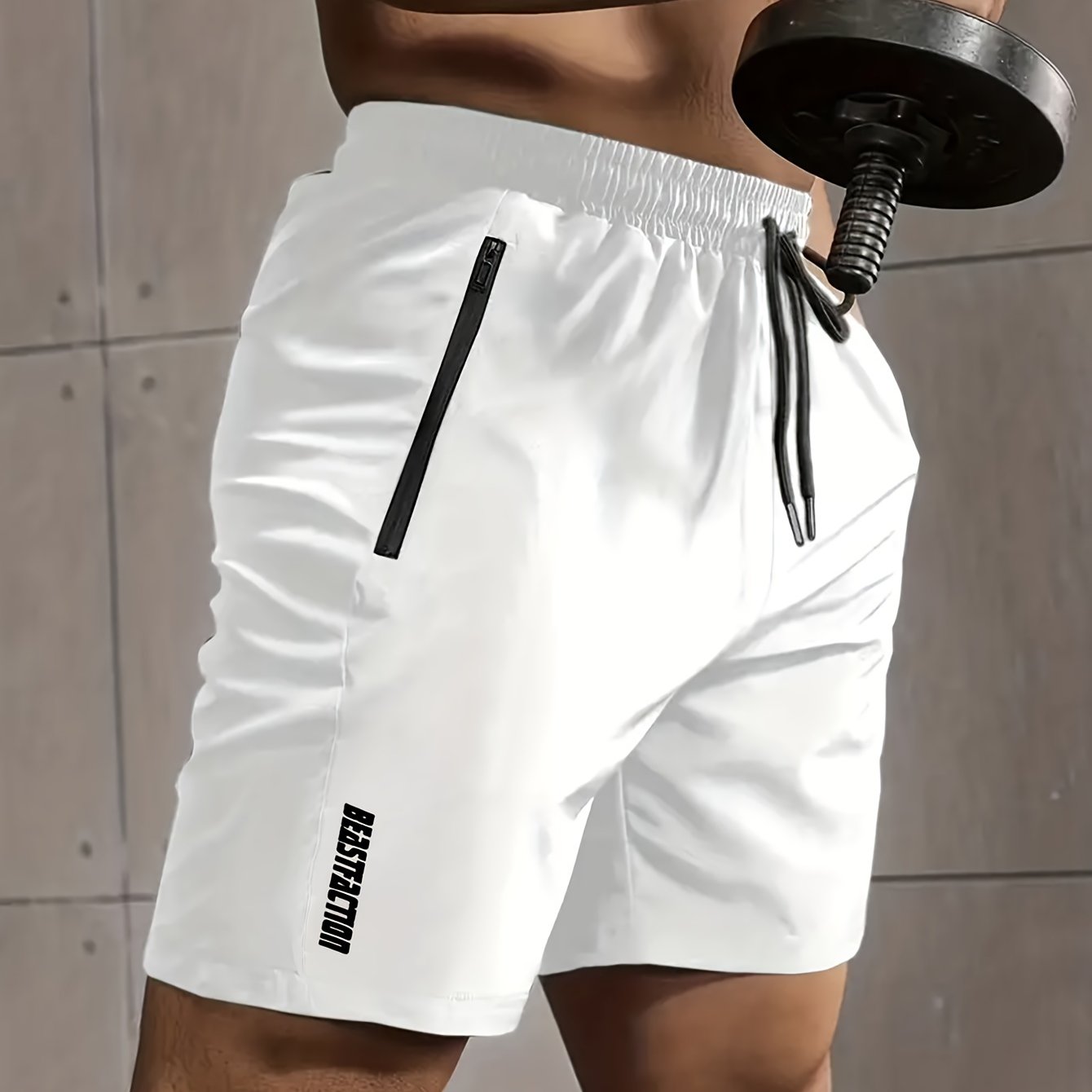 Herren Sportshorts mit Reißverschluss-Taschen – Trainingsshorts für Fitness & Workout