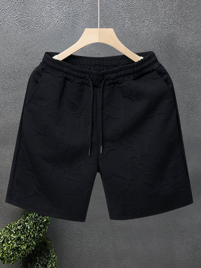 Herren Freizeitshorts mit Prägungsmuster – Moderner Look für Alltag und Sport