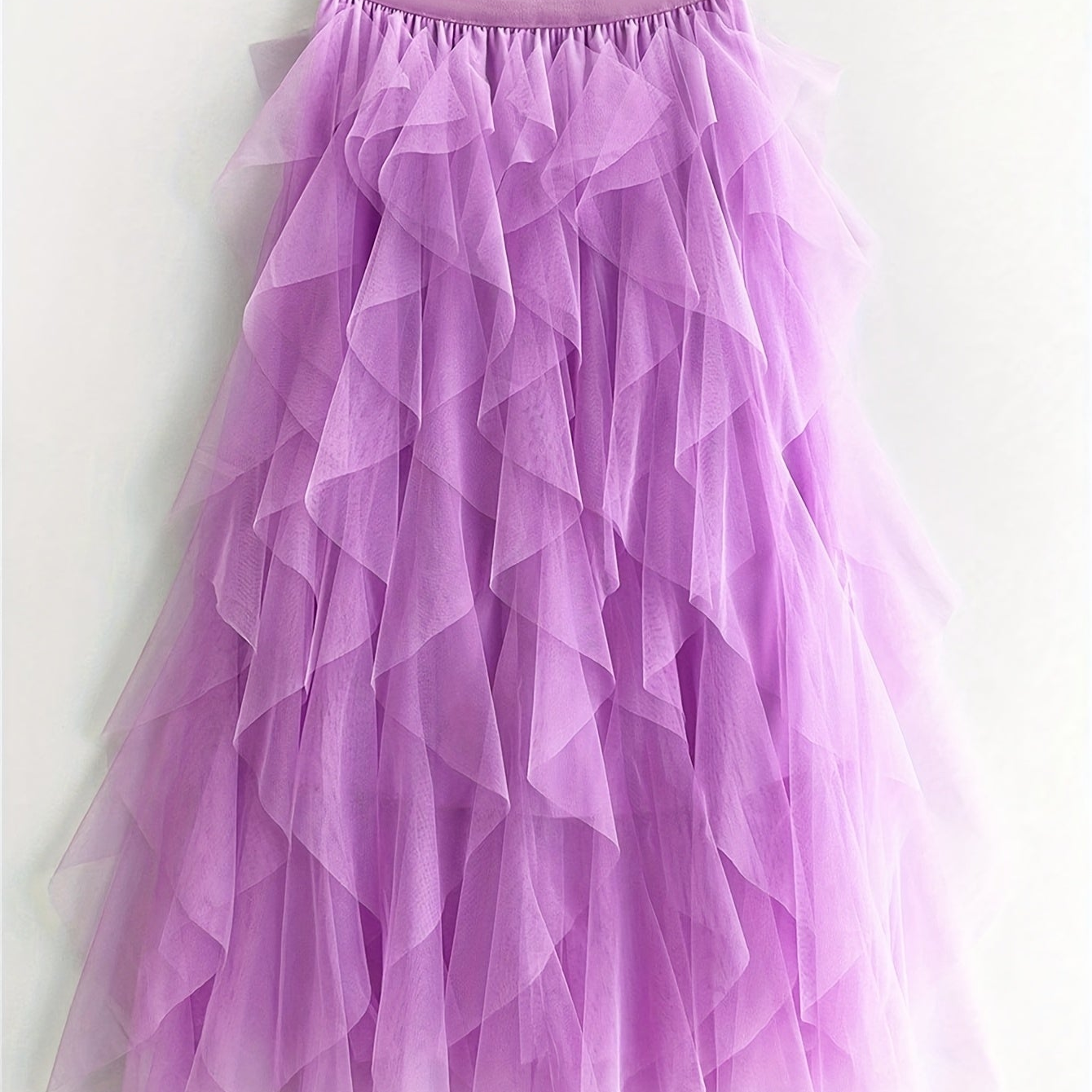 Damen Eleganter Maxirock mit Stufen und Volants für festliche Anlässe