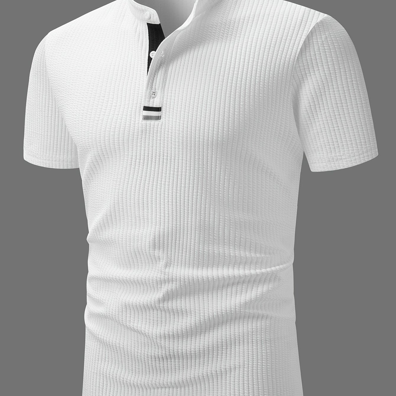 Herren Poloshirt mit Stehkragen und Knopfleiste – Modernes Freizeit- und Business-Oberteil