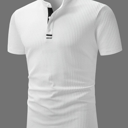 Herren Poloshirt mit Stehkragen und Knopfleiste – Modernes Freizeit- und Business-Oberteil
