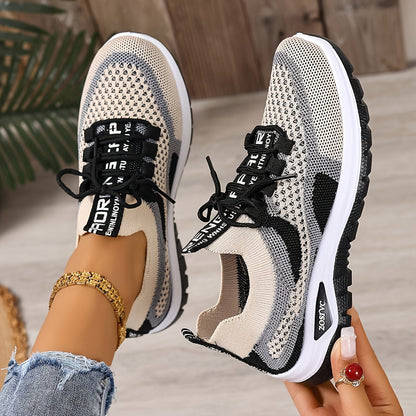 Damen Sneaker Freizeit Atmungsaktiv Leicht Laufschuhe Sportlich