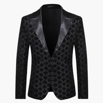 Herren Luxus Pailletten Sakko Blazer für Party und Bühne – Elegantes Glitzer-Design