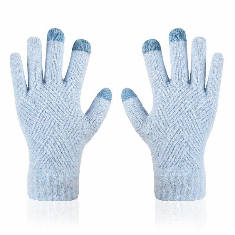 Unisex Winter Strickhandschuhe mit Muster
