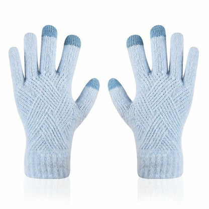 Unisex Winter Strickhandschuhe mit Muster
