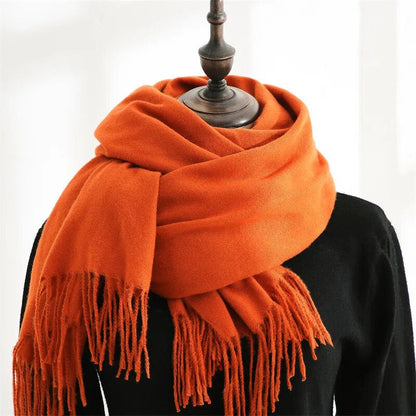 Unisex Winter Schal mit Fransen weichem Material