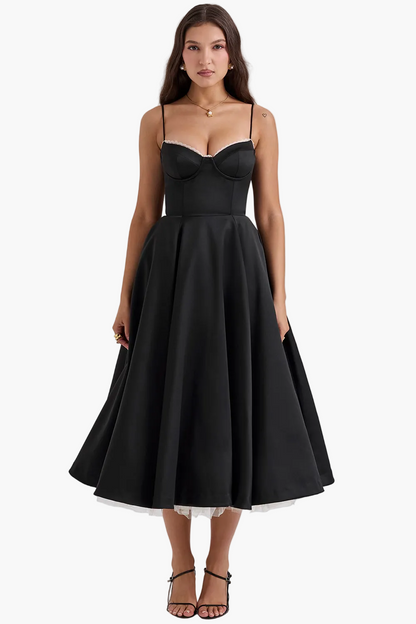 Damen Elegantes Festkleid im Vintage-Stil – Perfekt für besondere Anlässe und elegante Feiern