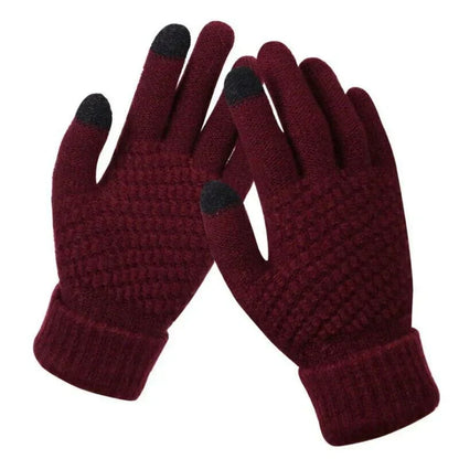 Unisex Winterhandschuhe Strick Touchscreen-Funktion
