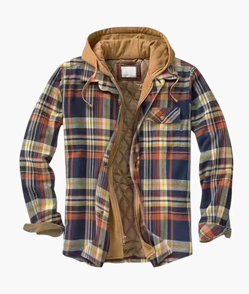 Herren Flanelljacke mit Kapuze – Karierter Freizeitstil für Alltag und Outdoor