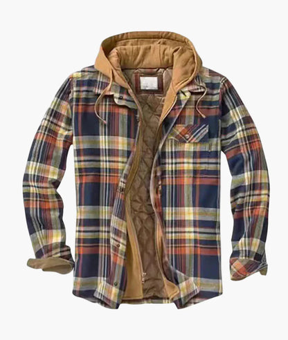 Herren Flanelljacke mit Kapuze – Karierter Freizeitstil für Alltag und Outdoor