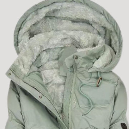 Damen Wintermantel Lang mit Kapuze und Kunstfellfutter – Wasserdichter Outdoor Parka für Alltag & Reisen