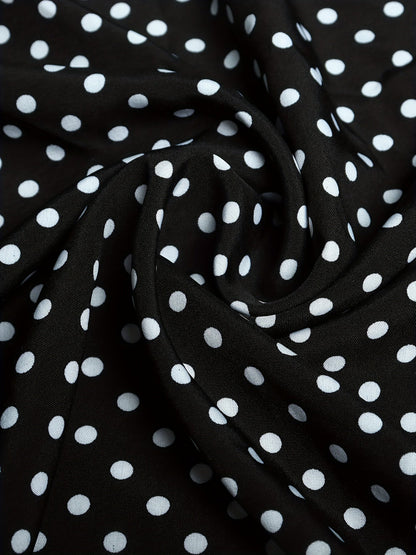Damen Elegante Bluse mit Polka Dots und Rüschenärmeln – Perfekt für Büro & Alltag