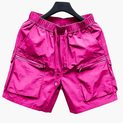 Herren Cargo Shorts mit großen Taschen und Zipper, lässiger Streetwear-Look