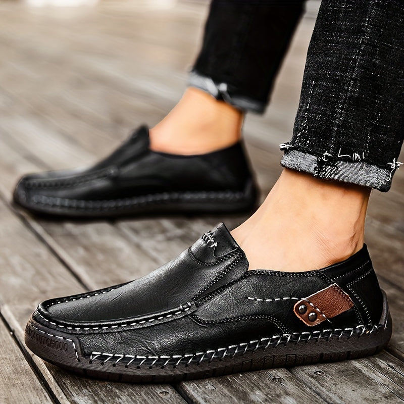 Herren Mokassin-Slipper Vintage Stil – Bequeme Freizeitschuhe für Alltag & Büro