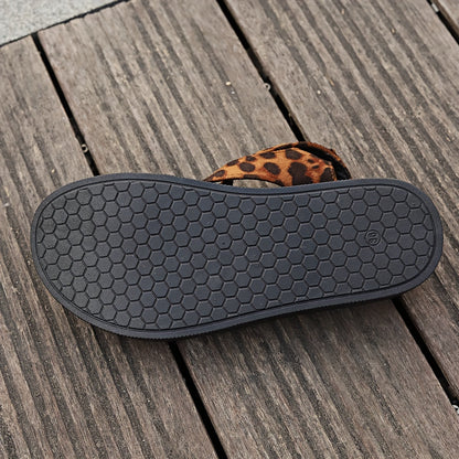 Damen Plateau-Sandalen mit Leopardenmuster – Modische Sommer-Sandaletten mit Riemchen und Schnalle