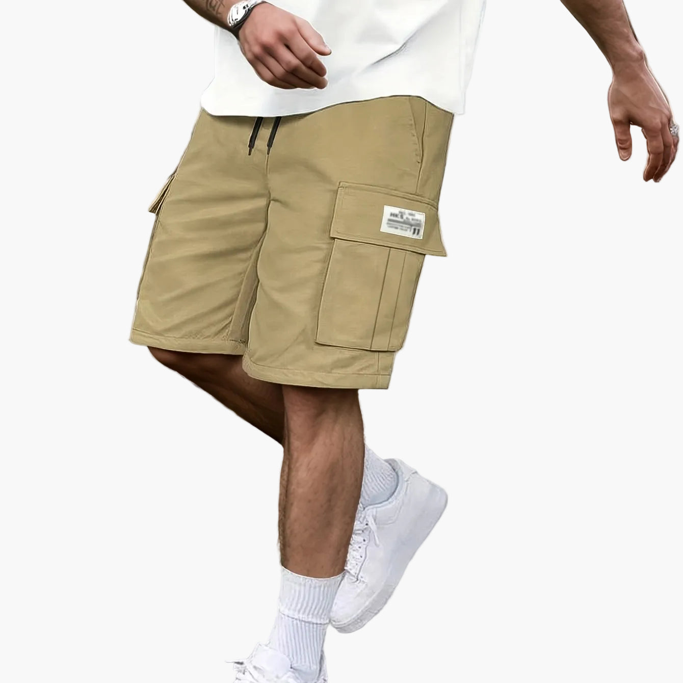 Herren Cargo Shorts Freizeit Streetwear mit Tasche – Lässige Sommer Bermuda für Alltag und Sport