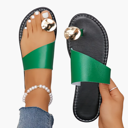 Damen Sandalen mit modernem Zehenring und breitem Riemen – Stilvolle Sommerschuhe für Freizeit & Urlaub
