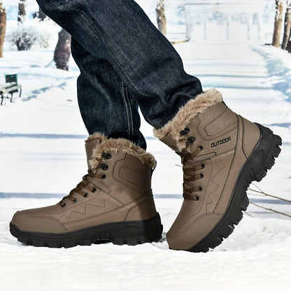 Winterstiefel gefüttert für Herren mit Schnürsenkeln Outdoor-Optik