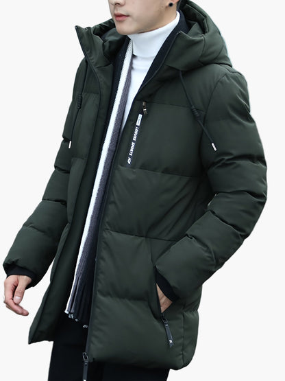 Herren Winter Steppjacke mit Kapuze – Modische Alltag & Freizeitjacke