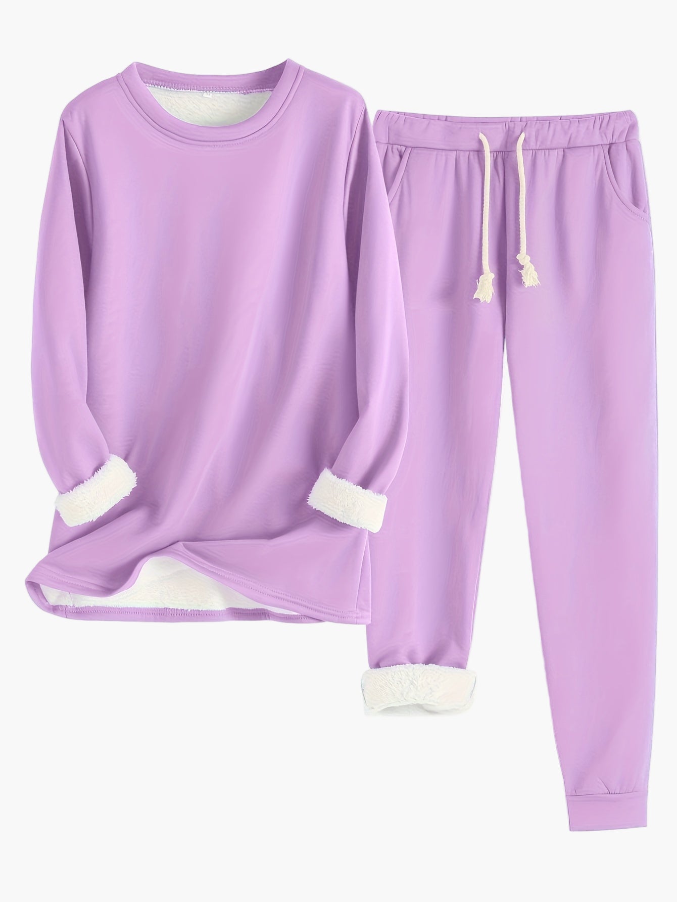 Damen Kuschelige Lounge-Set Zweiteilig – Bequemer Hausanzug für Alltag & Freizeit