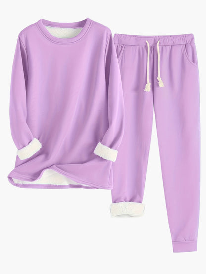 Damen Kuschelige Lounge-Set Zweiteilig – Bequemer Hausanzug für Alltag & Freizeit