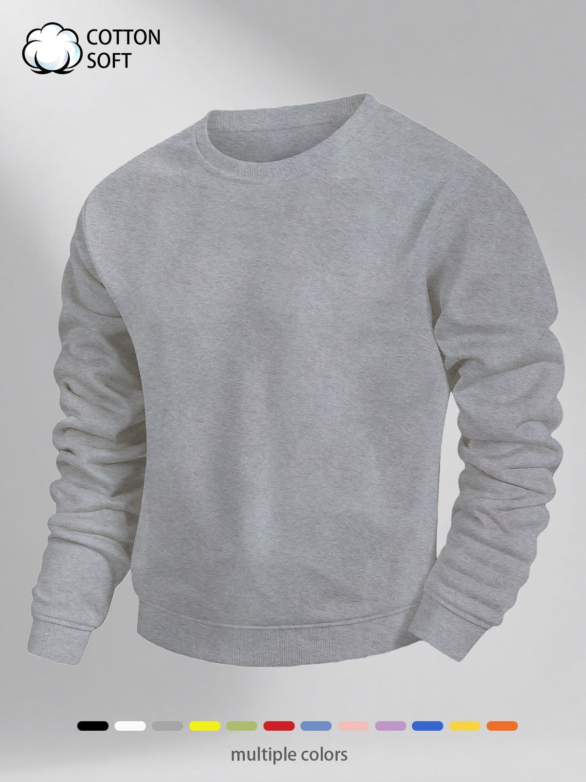 Herren Basic Rundhals Sweatshirt – Klassischer Look für Alltag & Freizeit