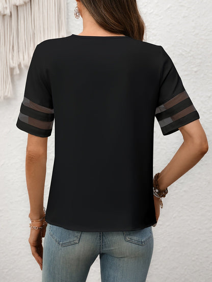 Damen Bluse mit Blumenmuster und Asymmetrischem Ausschnitt – Elegante Sommermode für Alltag und Freizeit