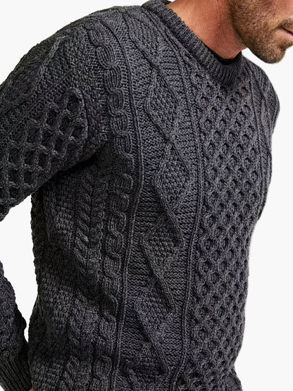 Herren Strickpullover im Zopfmuster – Klassischer Casual Style für Alltag und Freizeit