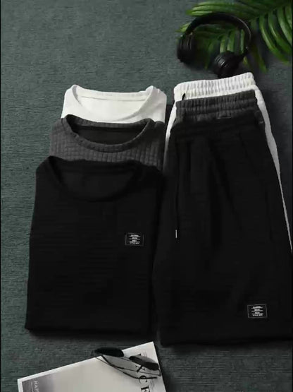 Herren Freizeit Tanktop-Set im modernen Karomuster – Sportlich & Bequem für Sommer und Alltag