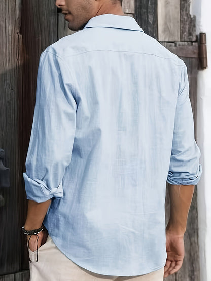 Herren Freizeithemd Leicht Sommer Strand Look – Lässiger Stil für entspannte Anlässe