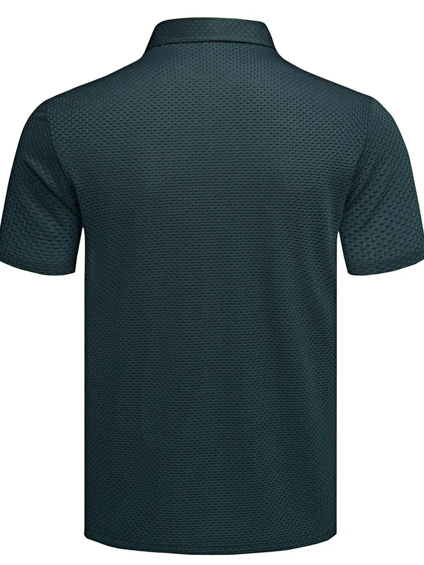 Herren Polo Shirt Casual Stil – Geometrisches Muster, Sommer Freizeit Poloshirt mit Knopfleiste