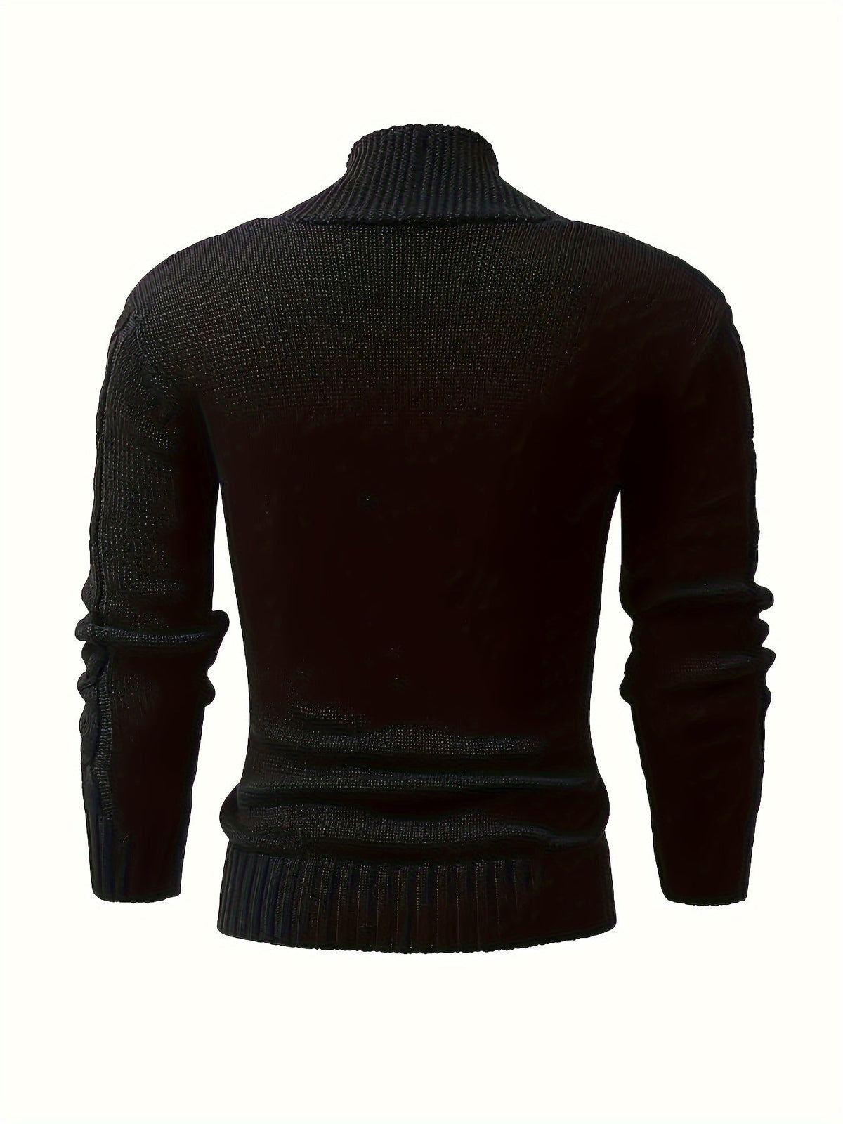 Herren Strickjacke Zopfmuster mit Schalkragen und Knöpfen