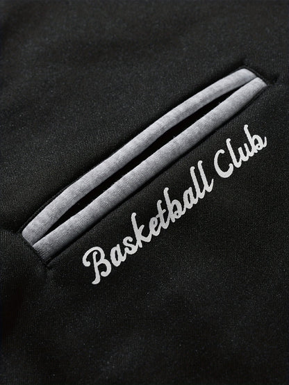 Unisex Baseballjacke mit Kapuze und Druckknöpfen, Winterjacke für Outdoor