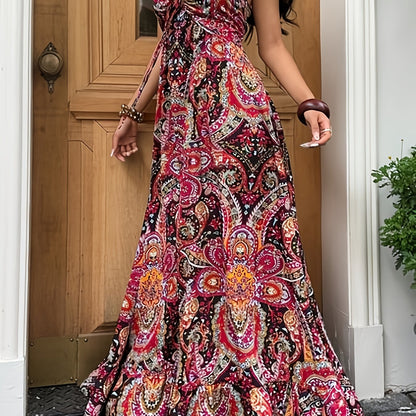 Damen Boho Maxikleid Bandeau Elegant – Perfekt für Freizeit und besondere Anlässe