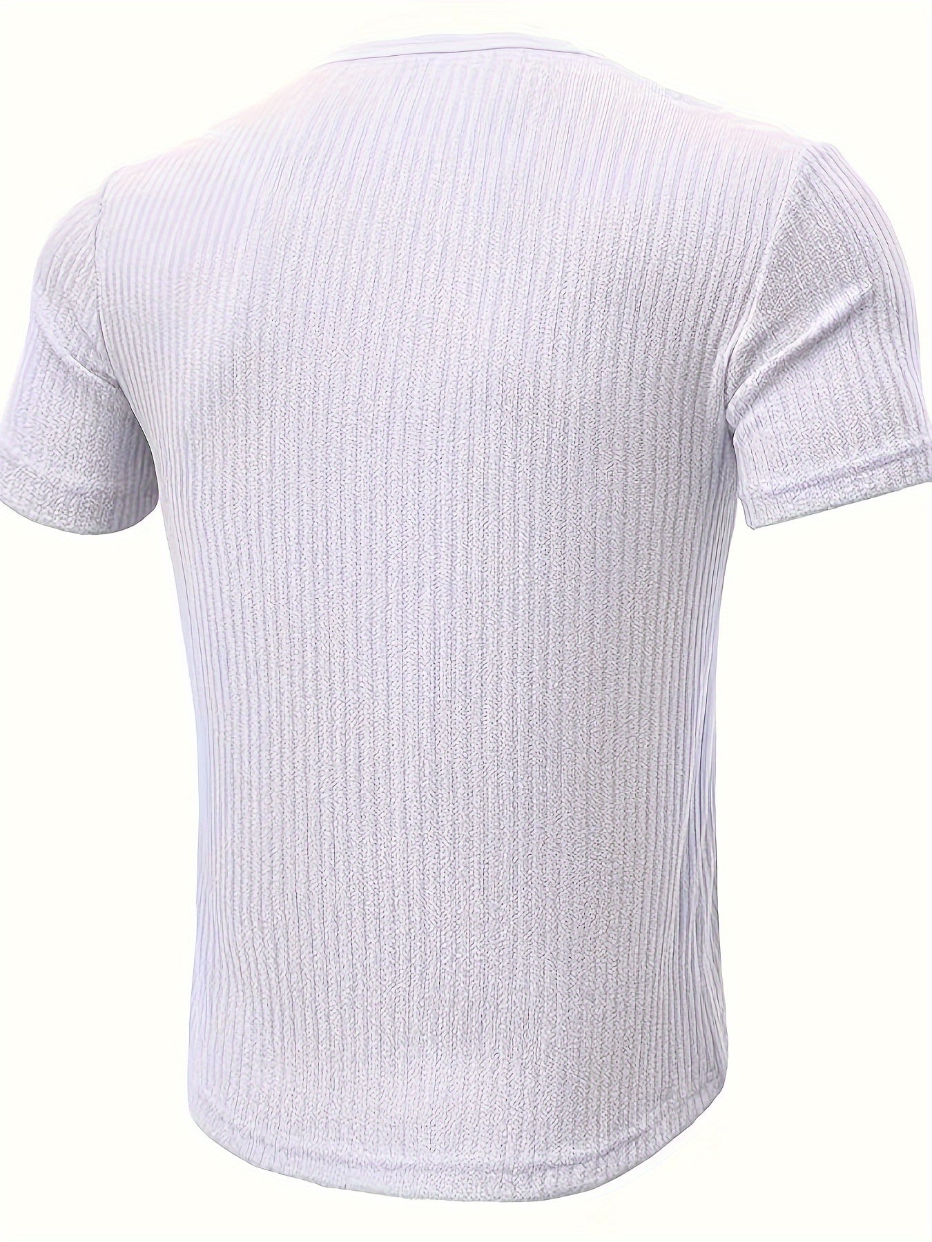 Herren Henley T-Shirt Kurzarm – Geripptes Freizeitshirt mit Knopfleiste für Alltag und Freizeit