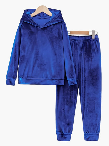 Damen Freizeit Hausanzug mit Kapuze – Bequemer Lounge- und Jogginganzug für Herbst und Winter