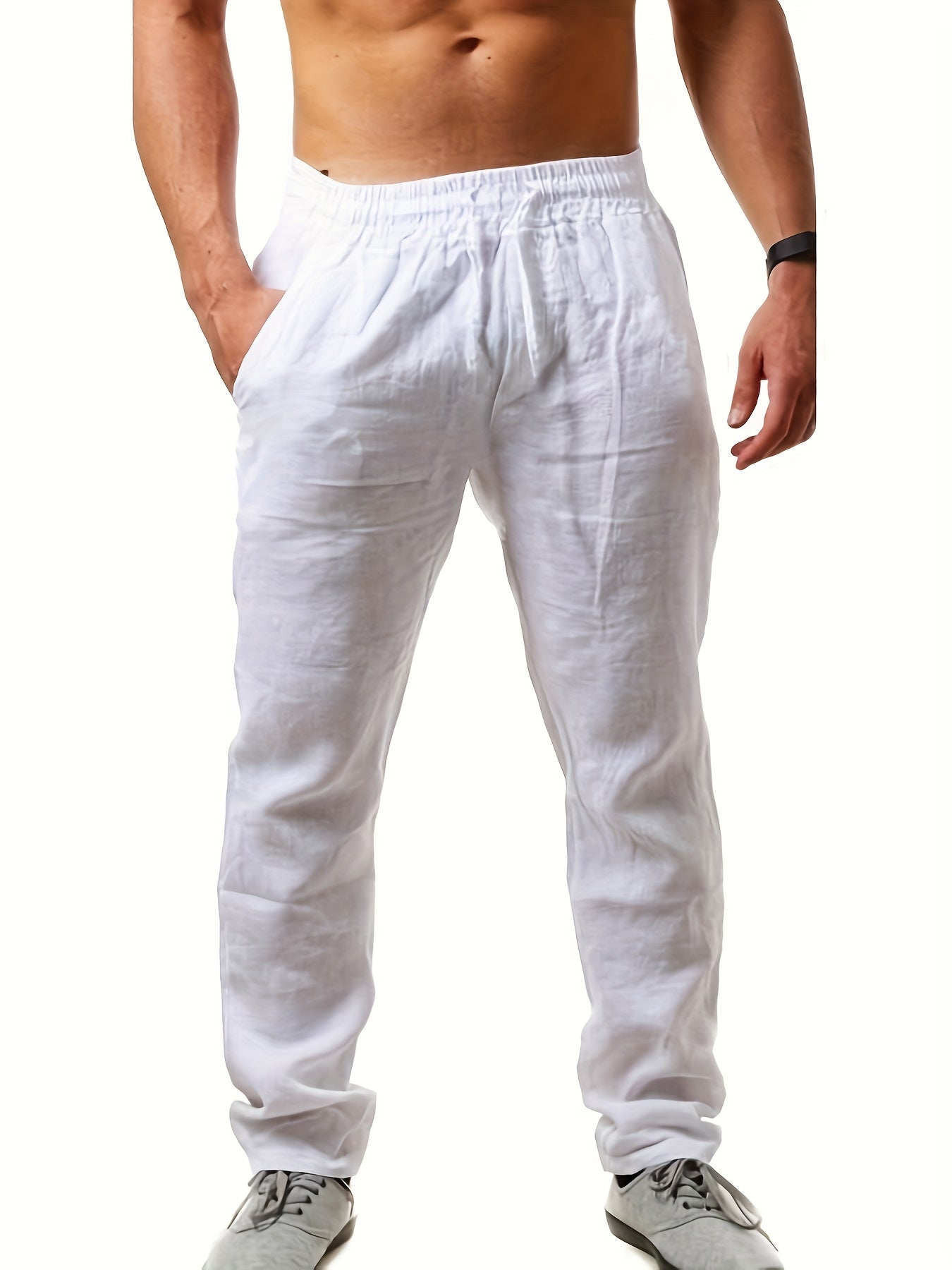 Herren Freizeithose mit Kordelzug – Leichte Sommerhose, Bequemer Schnitt, Perfekt für Alltag & Urlaub