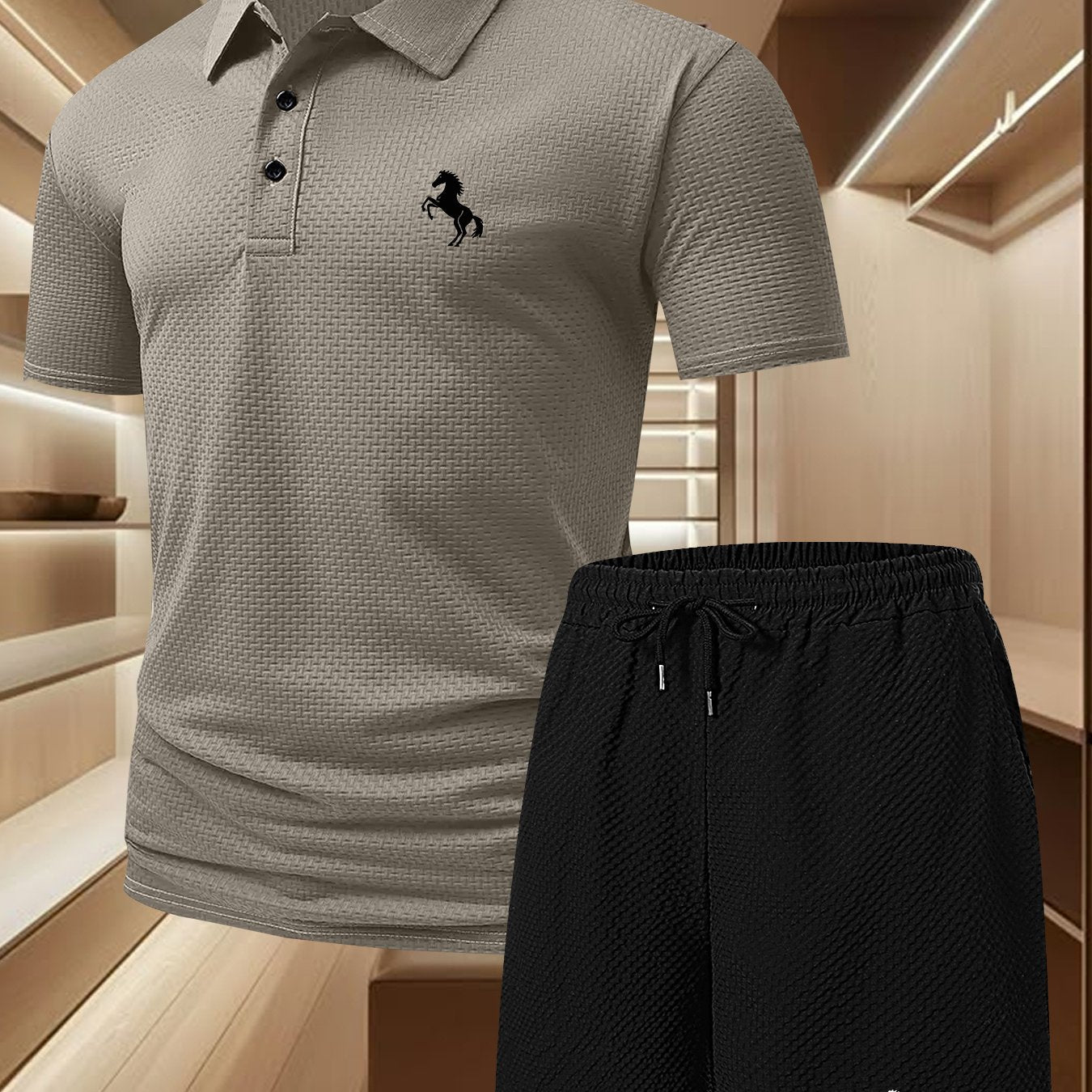 Herren Polo Set – Elegantes Freizeit-Outfit mit Poloshirt und Shorts, Stilvoll & Bequem für Alltag und Freizeit