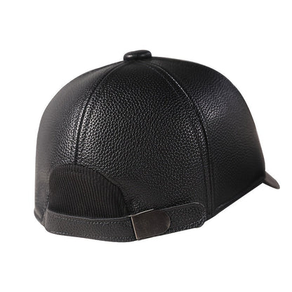Schwarze Mütze mit Ohrenklappen Baseball-Kappen-Stil Strukturierte Oberfläche