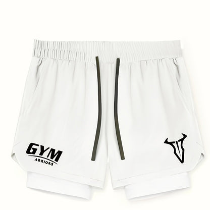 Herren Trainingsshorts 2-in-1 Performance Fitness Laufshorts