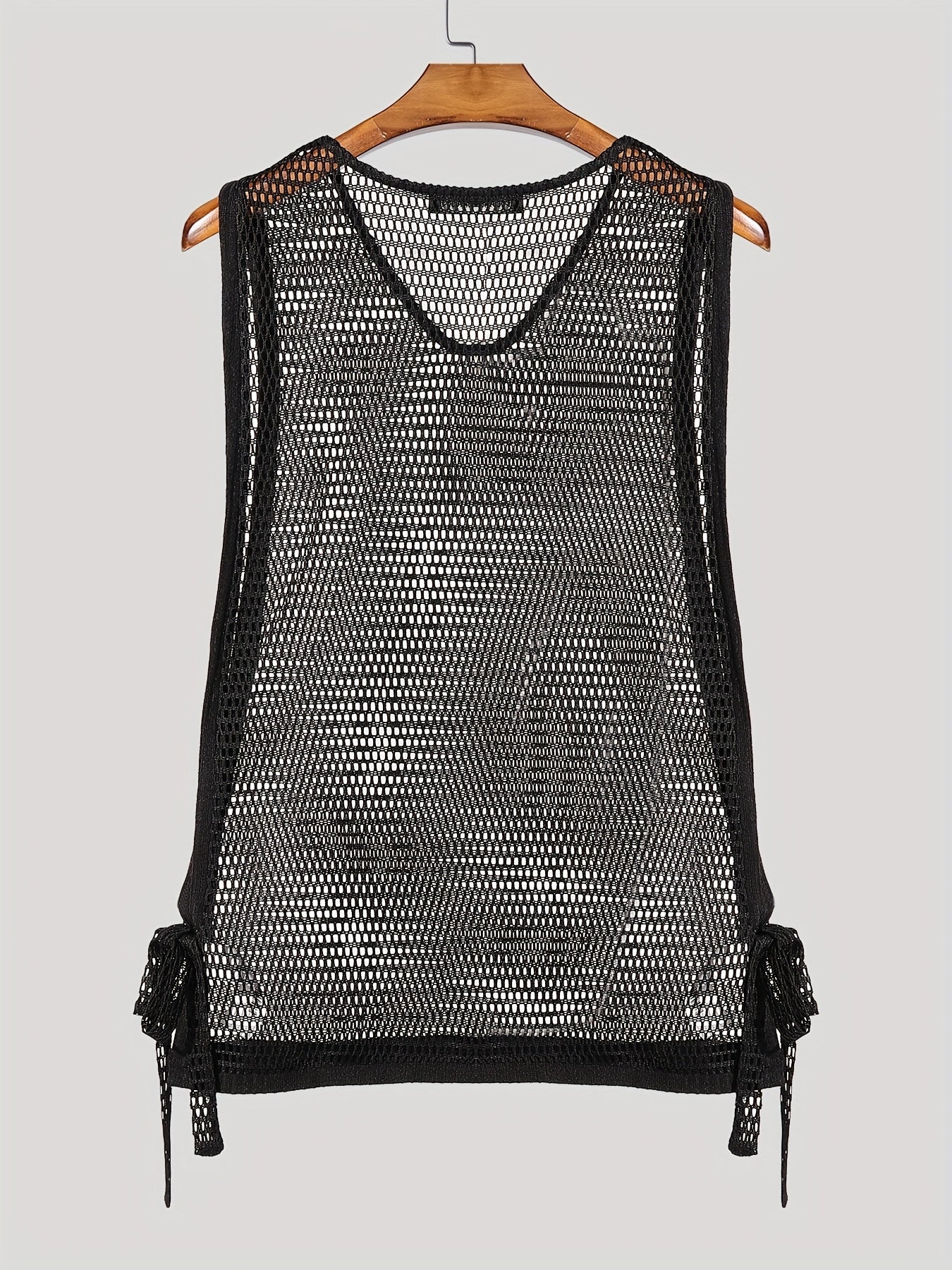 Herren Mesh-Top mit offenen Seiten – Moderner Streetstyle Look für Festivals und Partys