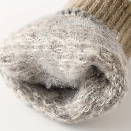 Gestrickte Winterhandschuhe mit Muster Strickhandschuhe für Erwachsene