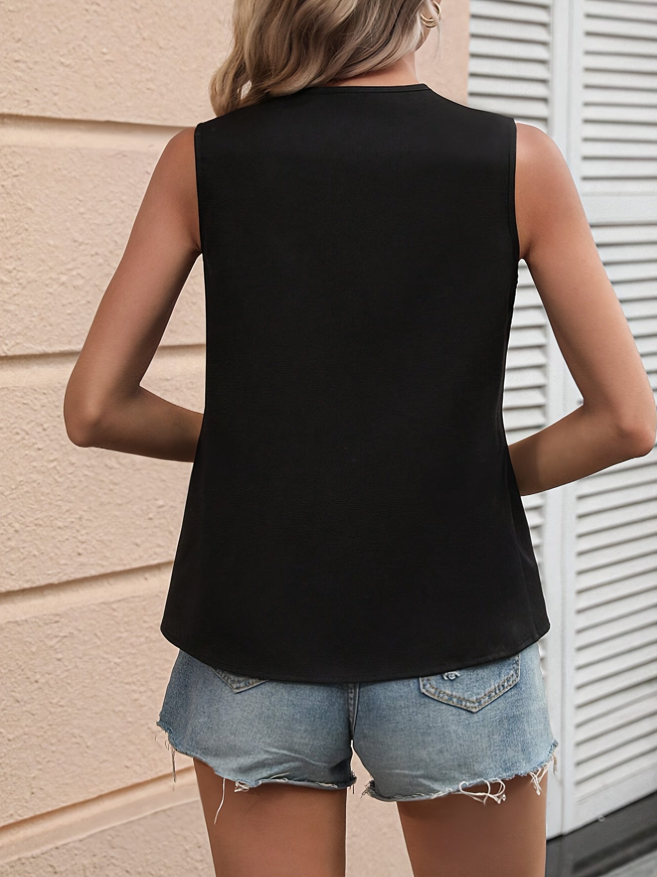 Damen Asymmetrisches Ärmelloses Top im Modernen Stil für Alltag und Freizeit