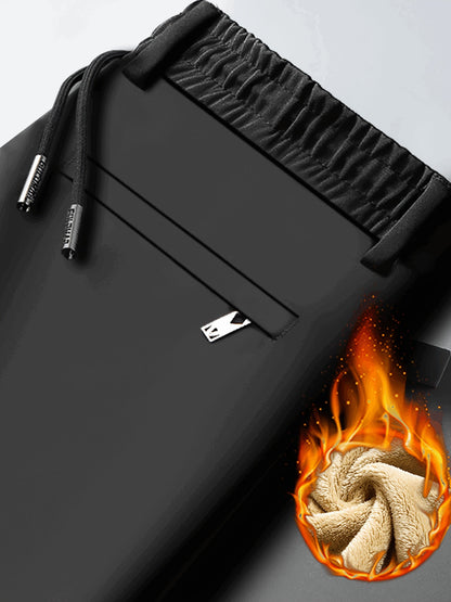 Herren Hose Thermo Kordelzug Innenfutter Winter Freizeit