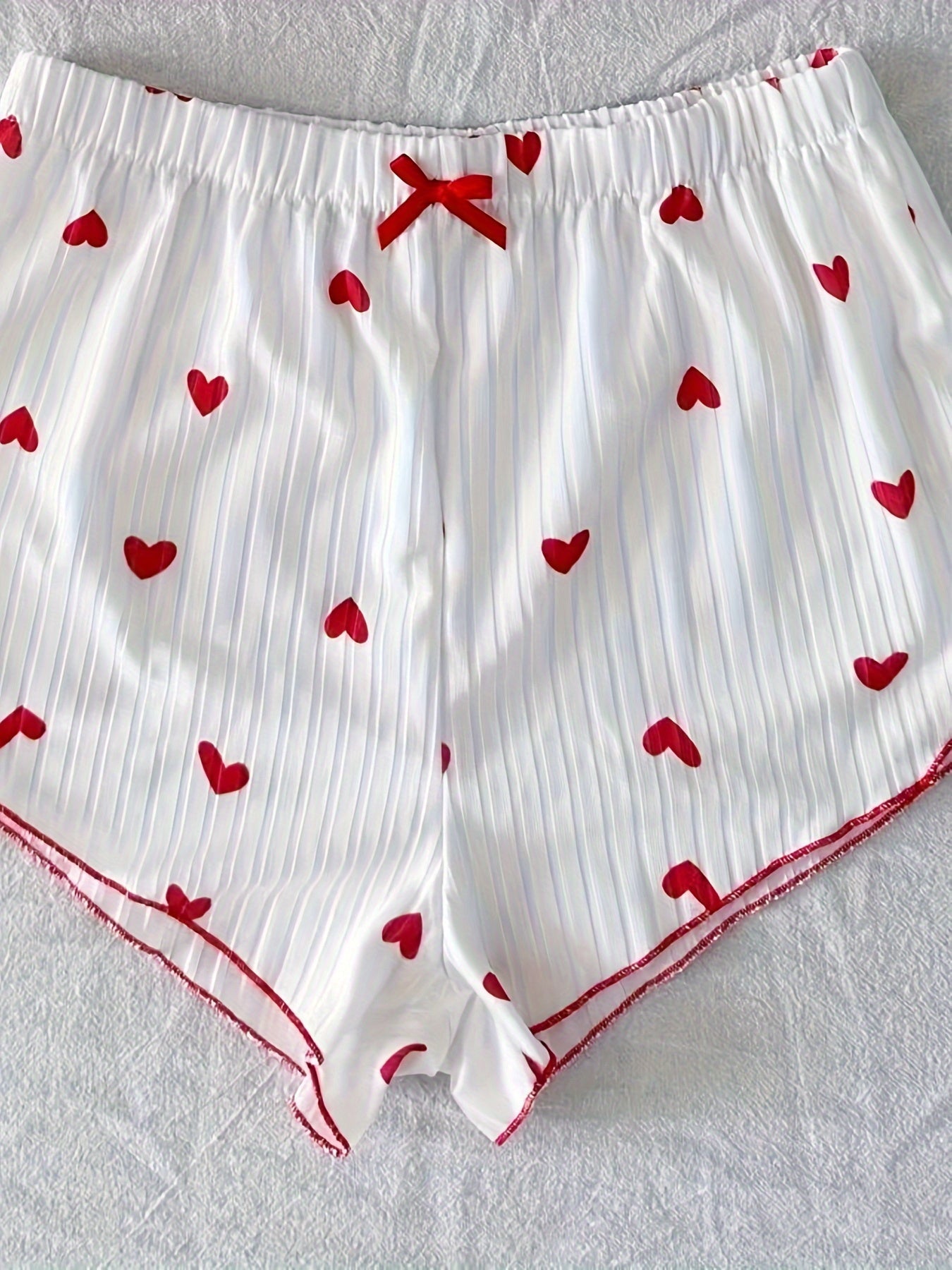 Damen Pyjama Set mit Herzchenmuster – Süßes und Bequemes Schlafanzug-Set für Frauen, Perfekt für den Sommer
