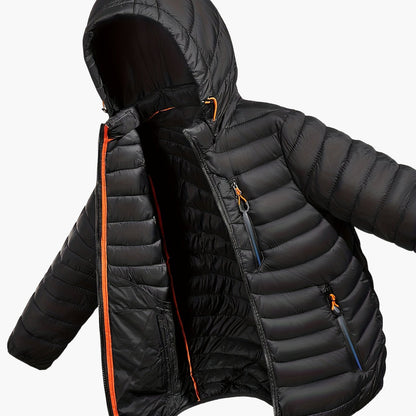 Herren Steppjacke mit Kapuze für Outdoor und Freizeit – Leicht & Warm
